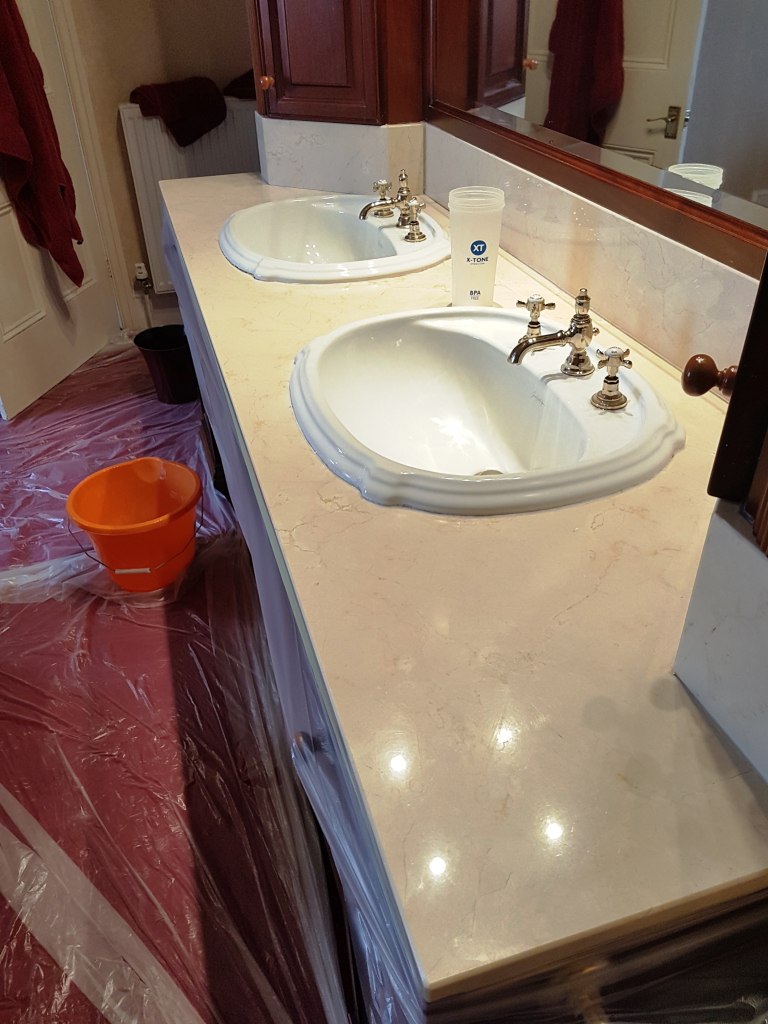 Marble Bath Surround Before Polishing Bowden