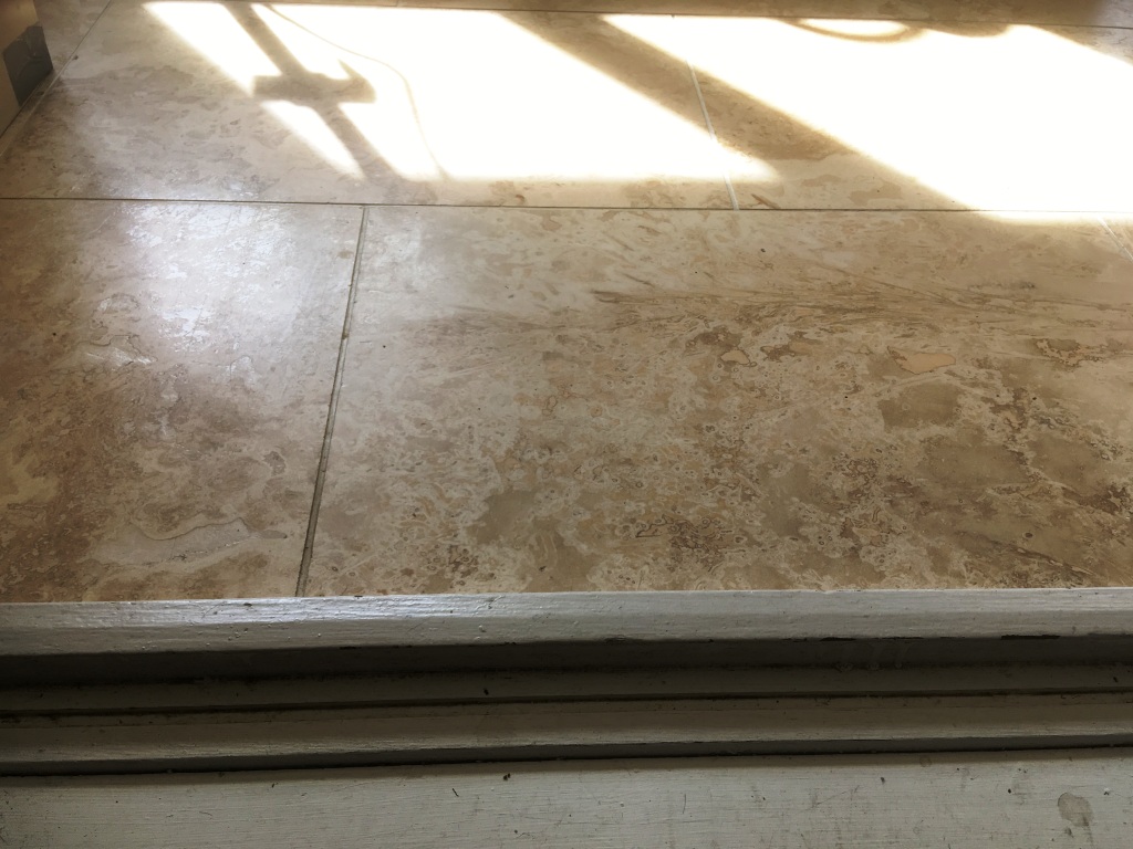 Travertine Floor Before Polishing Wilmslow