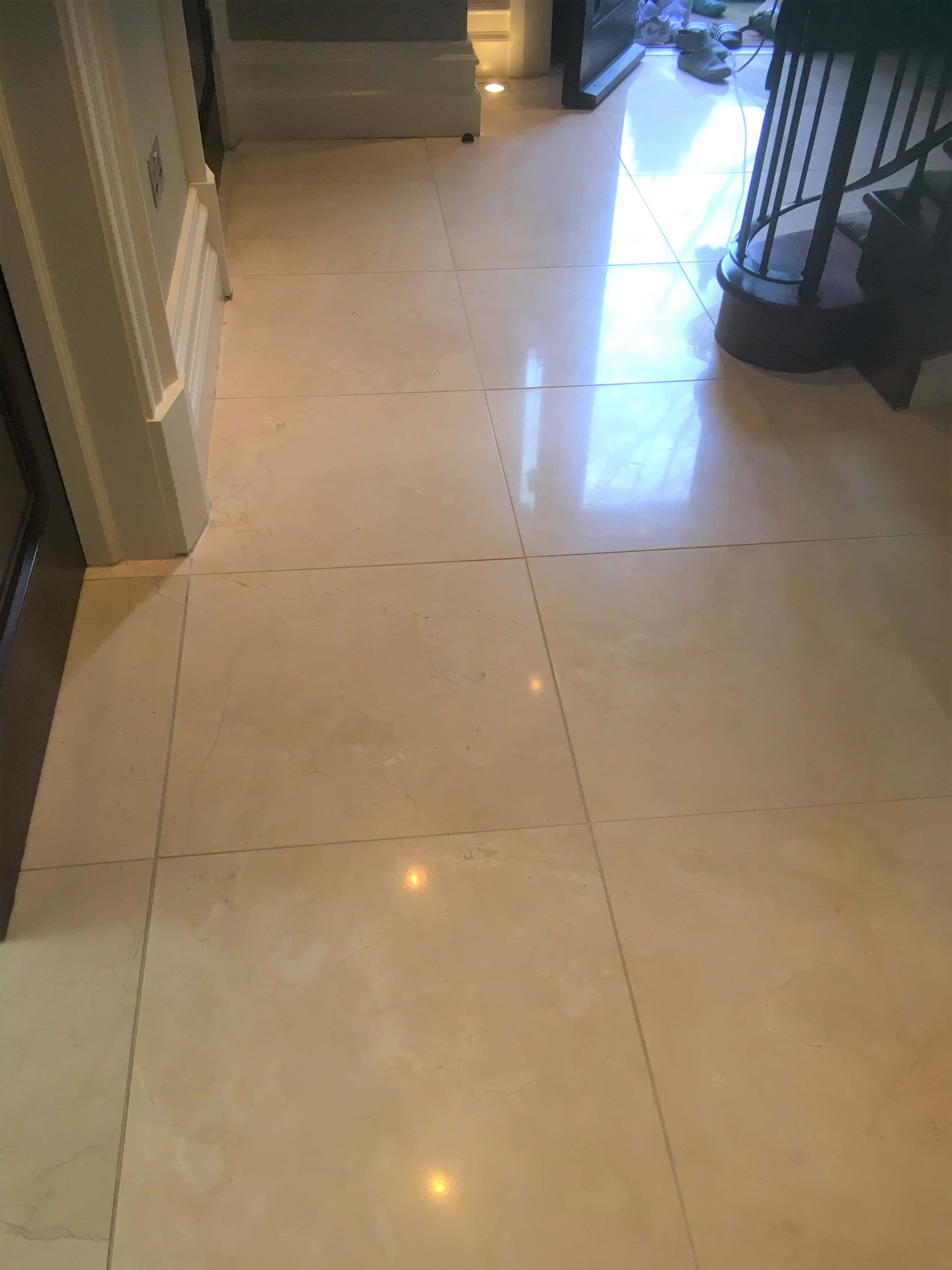 Marble Floor After Polishing Prestbury Macclesfield